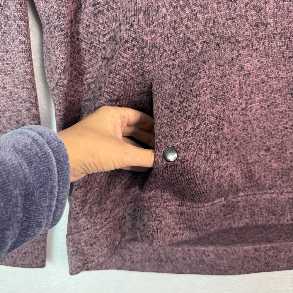 RBX Women's Mock Neck Long Sleeve Heathered Pullover Top L/G Mauve - Picture 4 of 10